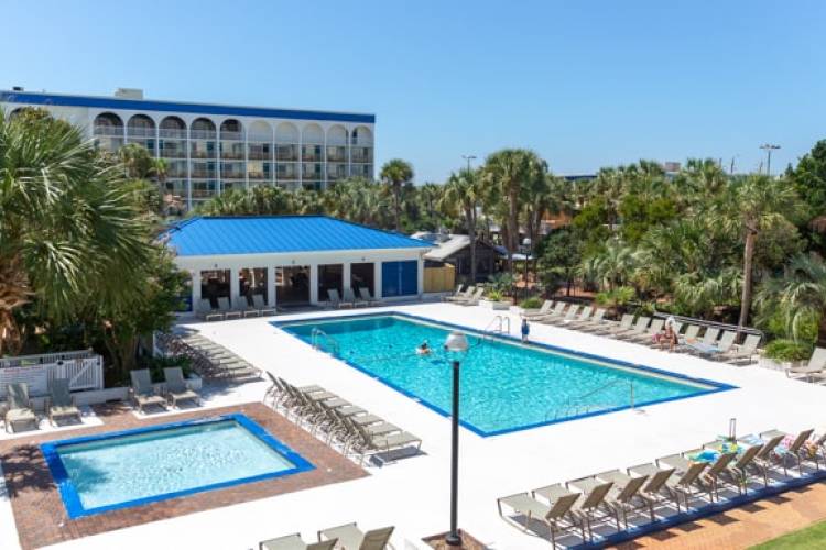 Heated resort lap pool at The Island, by Hotel RL.